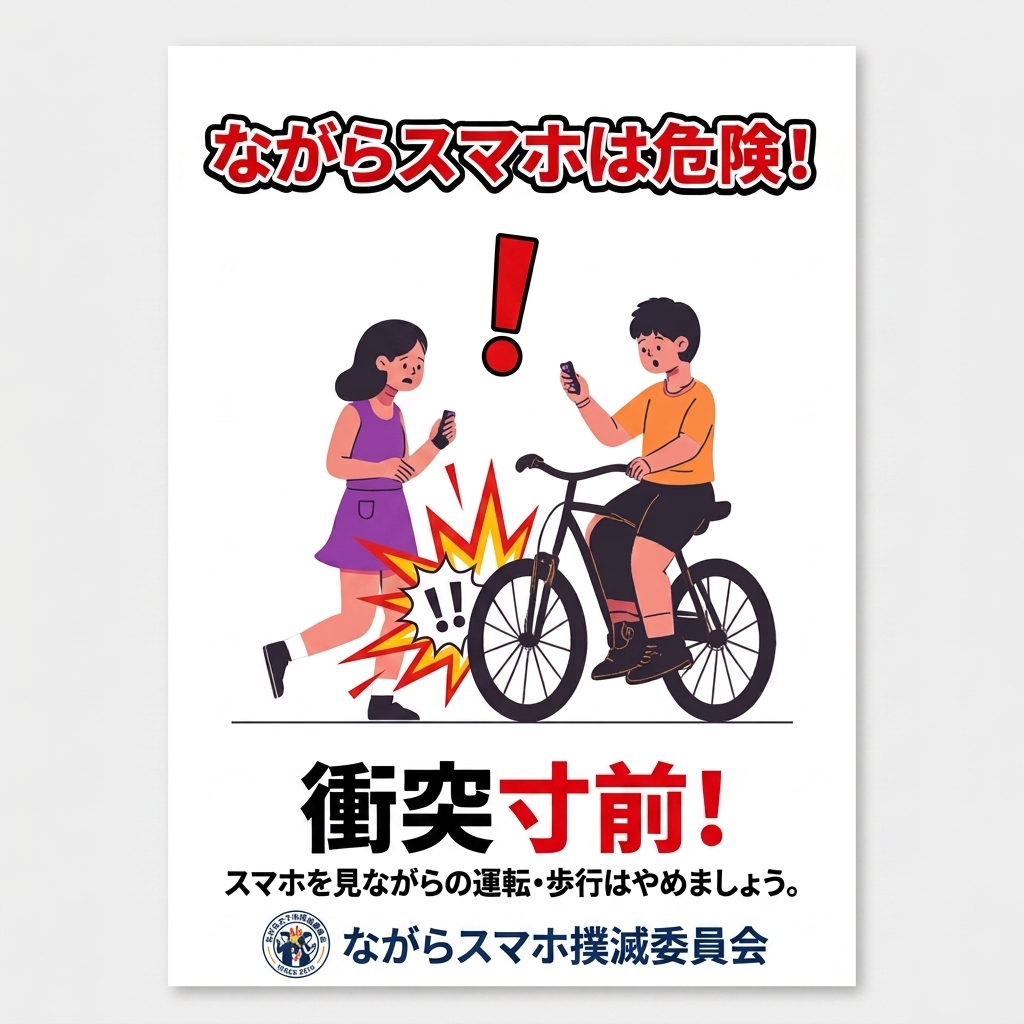 歩きスマホ撲滅 啓発ポスター